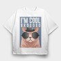 Cool Cat Bro, Tricou Oversize Barbati (Unisex)