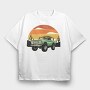 Desert Bronco Sunset, Tricou Oversize Barbati (Unisex)