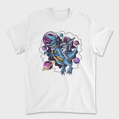 Dino Astronaut Space, Tricou Barbati (Unisex)