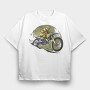 Dirt Bike Rider 1, Tricou Oversize Barbati (Unisex)
