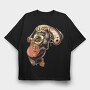 Diving Monkey, Tricou Oversize Barbati (Unisex)