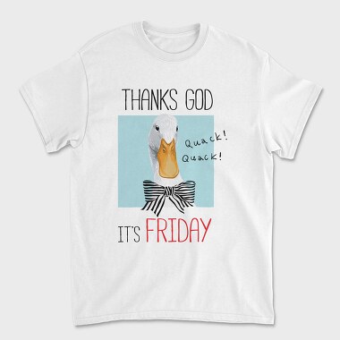 Duck Quack Friday, Tricou Barbati (Unisex)