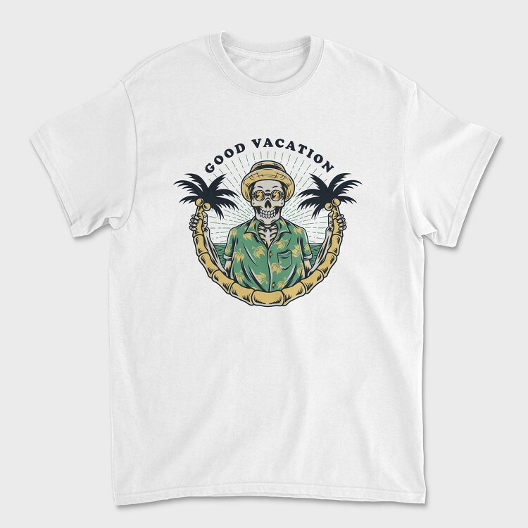 Good Vacation Skull, Tricou Barbati (Unisex)