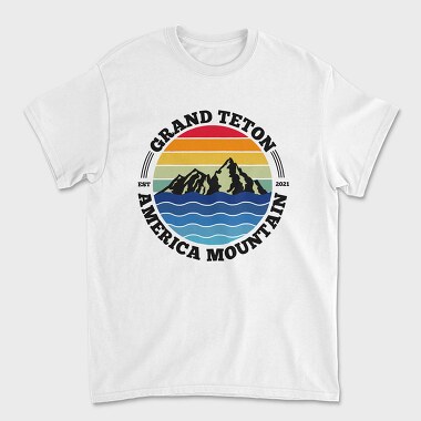 Grand Teton Mountain, Tricou Barbati (Unisex)