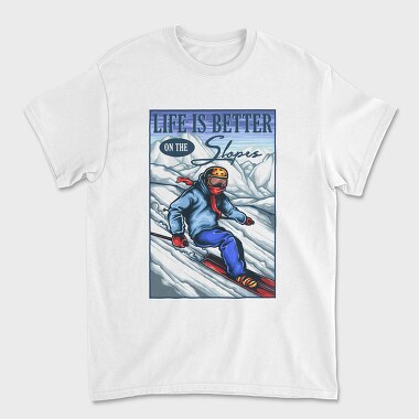 Life Better Slopes, Tricou Barbati (Unisex)