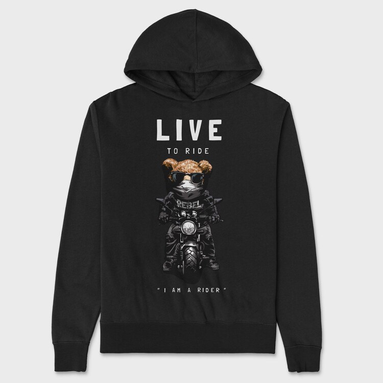 Live To Rebel, Hanorac Oversize Barbati (Unisex)