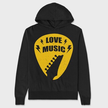 Love Music Pick, Hanorac Oversize Barbati (Unisex)