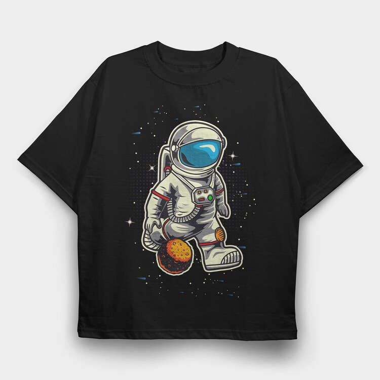 Space Explorer Moonwalk, Tricou Oversize Barbati (Unisex)