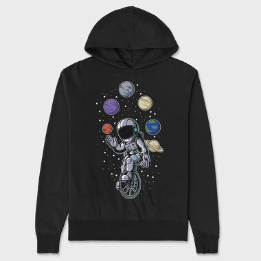 Space Juggling Astronaut, Hanorac Oversize Barbati (Unisex)