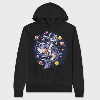 Space Shark Astronaut, Hanorac Oversize Barbati (Unisex)