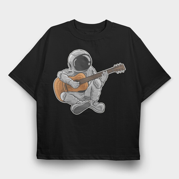 Spacestrum Guitarist, Tricou Oversize Barbati (Unisex)