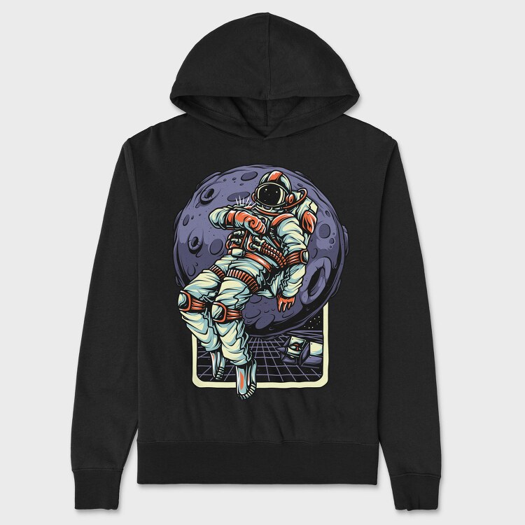 Spacewalk Astronaut, Hanorac Oversize Barbati (Unisex)