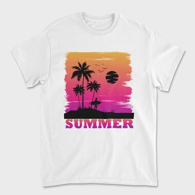 Sunset Surfer Vibes, Tricou Barbati (Unisex)