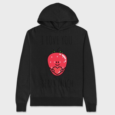 I Love You Berry Much, Hanorac Oversize Barbati (Unisex)