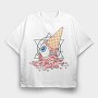 Icecream Skull, Tricou Oversize Barbati (Unisex)