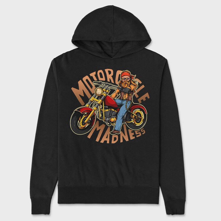 Motorcycle Madness, Hanorac Oversize Barbati (Unisex)