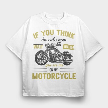 Motorcycle Ride Now, Tricou Oversize Barbati (Unisex)