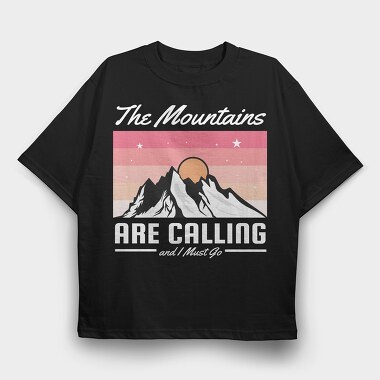 Mountain Moon Star, Tricou Oversize Barbati (Unisex)