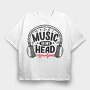 Music In My Head, Tricou Oversize Barbati (Unisex)