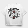 Music Onoff Vibes, Tricou Oversize Barbati (Unisex)
