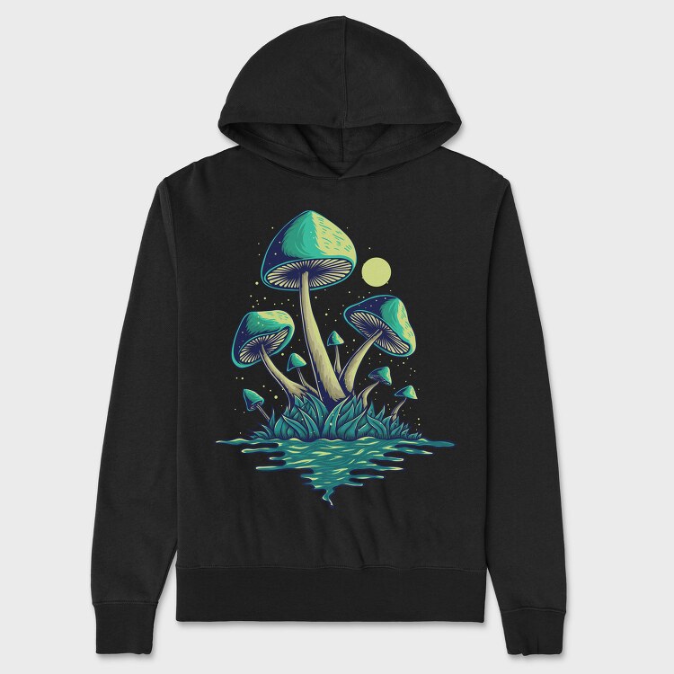 Mystic Mushroom Glow, Hanorac Oversize Barbati (Unisex)