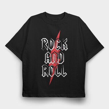 Red Lightning Bolt, Tricou Oversize Barbati (Unisex)