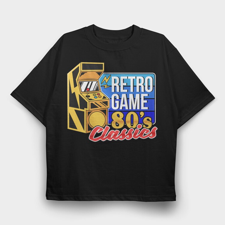Retro Game Classics, Tricou Oversize Barbati (Unisex)