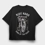 Ride Hard Nyc King, Tricou Oversize Barbati (Unisex)