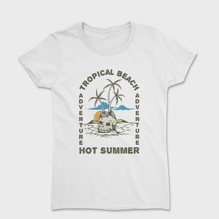 Skull Island Tropical Beach, Tricou Femei