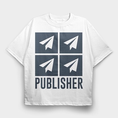 Paper Plane Publisher, Tricou Oversize Barbati (Unisex)