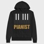 Piano Keys Gold, Hanorac Oversize Barbati (Unisex)