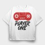 Player One Gamepad, Tricou Oversize Barbati (Unisex)