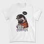 Pug Coffee Chill, Tricou Barbati (Unisex)