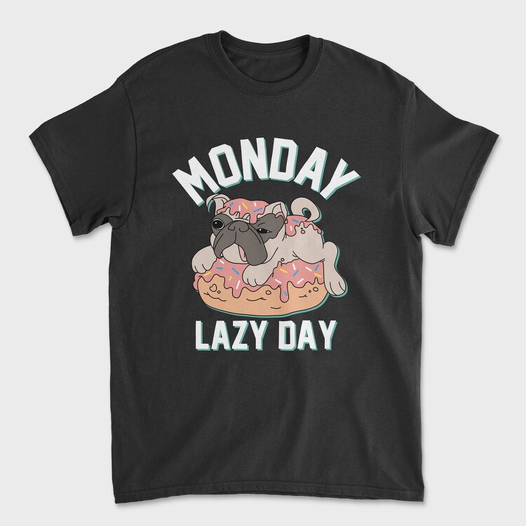 Pug Donut Monday, Tricou Barbati (Unisex)