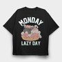Pug Donut Monday, Tricou Oversize Barbati (Unisex)