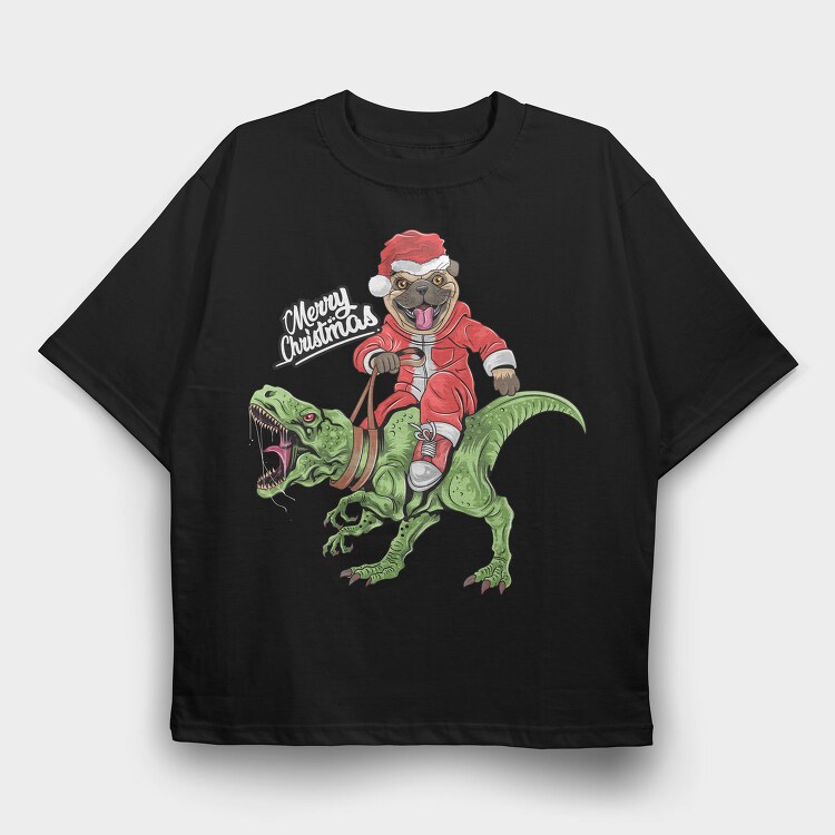 Pugmasaurus Rex, Tricou Oversize Barbati (Unisex)