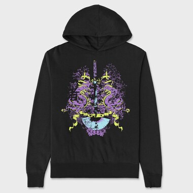Purple Dragon Sword, Hanorac Oversize Barbati (Unisex)
