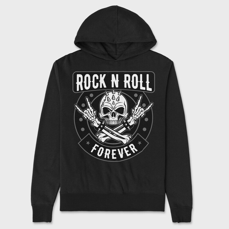 Rock N Roll Forever, Hanorac Oversize Barbati (Unisex)