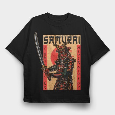 Samurai Fight Club, Tricou Oversize Barbati (Unisex)