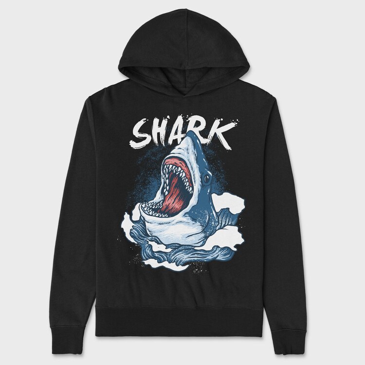 Shark Attack Wave, Hanorac Oversize Barbati (Unisex)