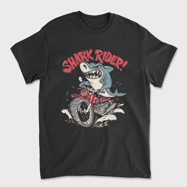 Shark Rider Tee, Tricou Barbati (Unisex)