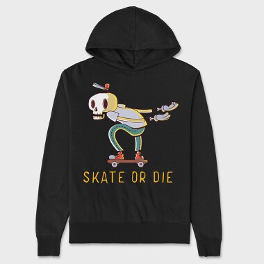 Skate Or Die, Hanorac Oversize Barbati (Unisex)