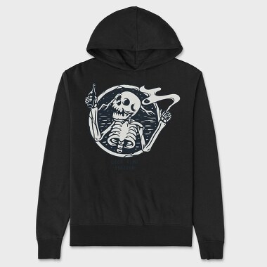 Skeleton Good Time Forever, Hanorac Oversize Barbati (Unisex)