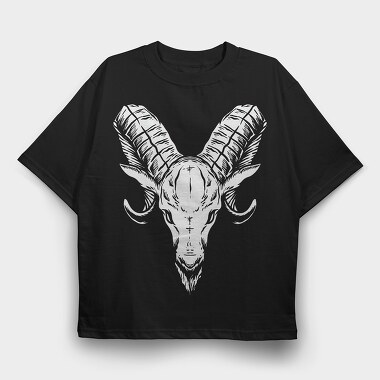 Ram Skull Horns, Tricou Oversize Barbati (Unisex)