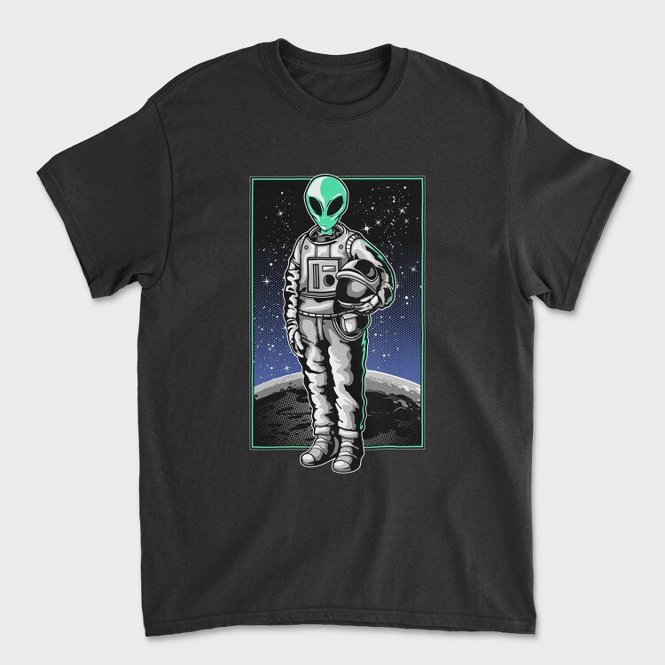 Space Alien Astronaut, Tricou Barbati (Unisex)