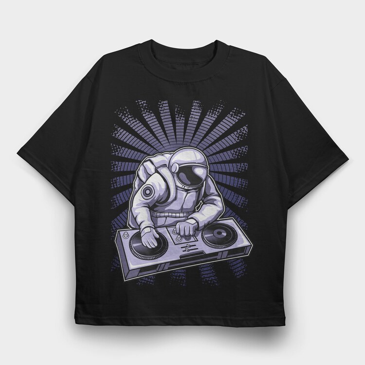 Space Dj Mix, Tricou Oversize Barbati (Unisex)