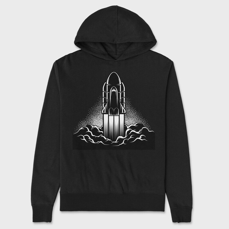Space Shuttle Ascent, Hanorac Oversize Barbati (Unisex)