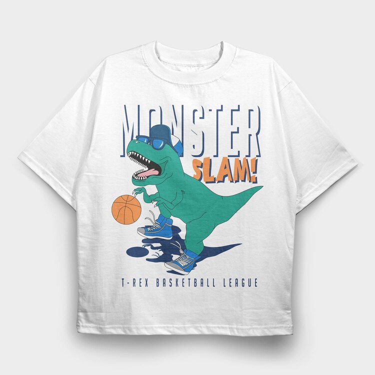 T Rex Slam Slam, Tricou Oversize Barbati (Unisex)