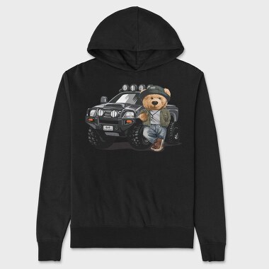 Teddy Bear 4X4 Adventure, Hanorac Oversize Barbati (Unisex)