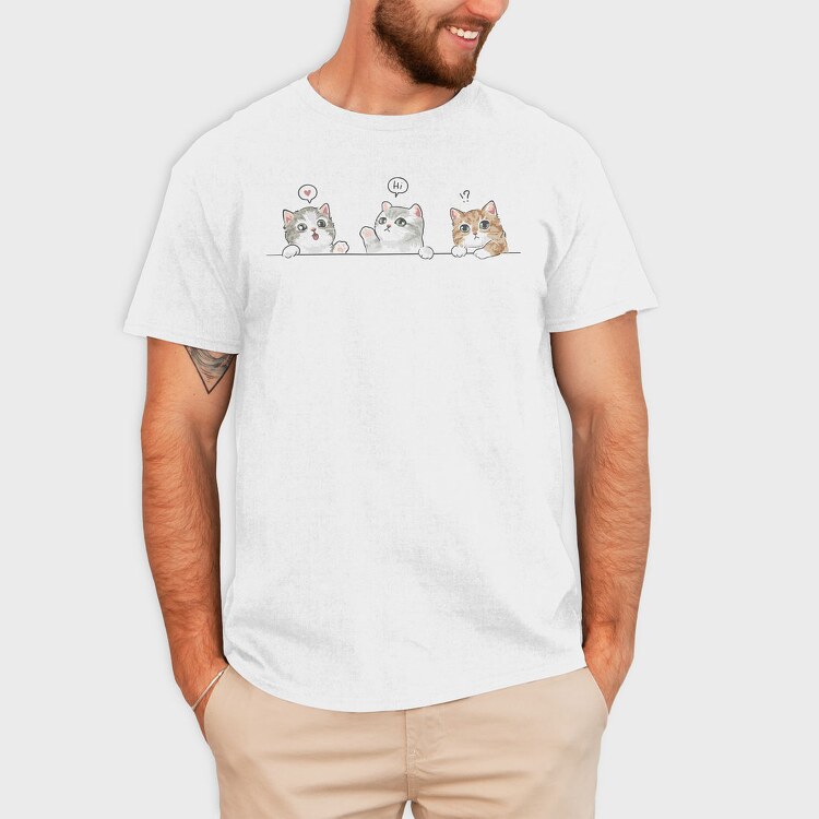 Cat Talk Chat, Tricou Barbati (Unisex)